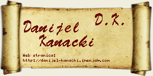 Danijel Kanački vizit kartica